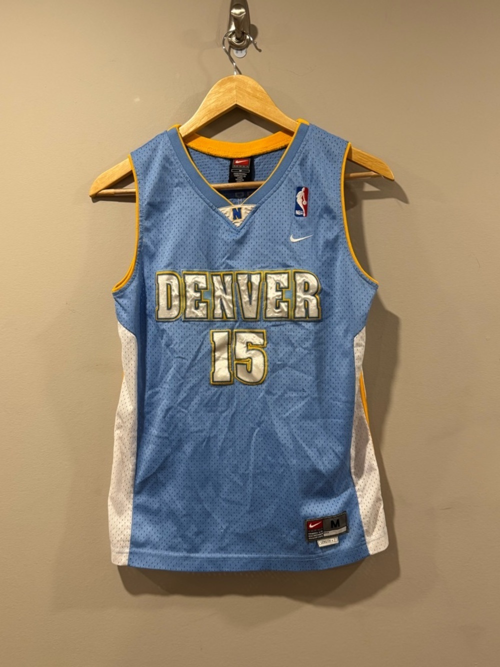 Vintage Nike Carmelo Anthony Denver Nuggets #15  NBA Basketball Jersey